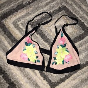 Victoria’sSecret PINK Bralette Embroidered Flowers